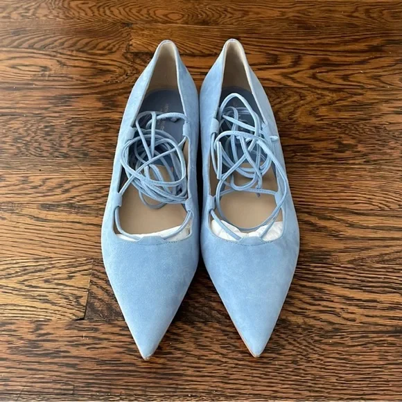 Michael Kors Elegant Blue Lace-Up Women's Shoes - Picture 1 of 3